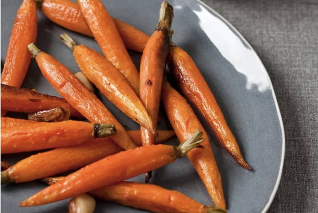 Whole roasted carrots 