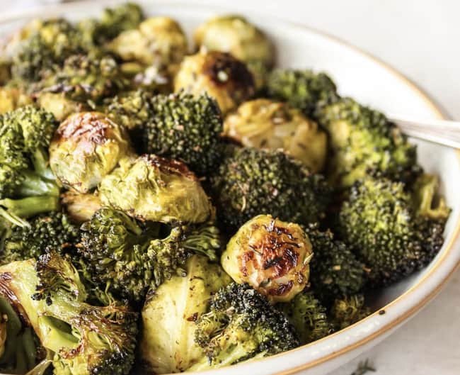 Brussel sprouts and broccoli