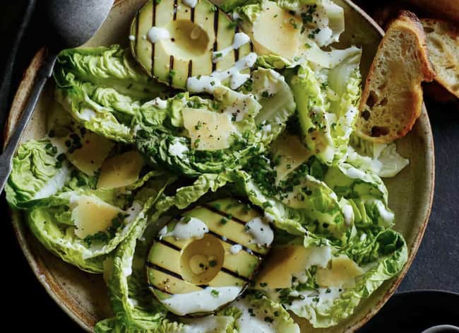Grilled avocado salad