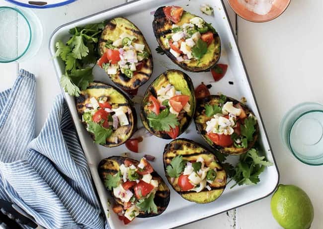 Grilled avocados