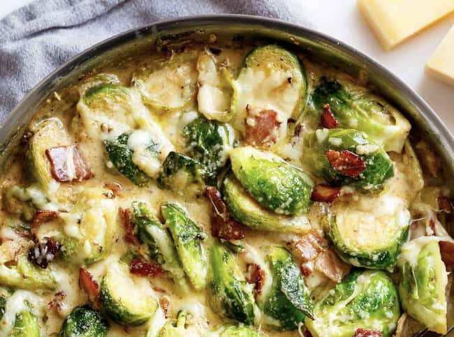 Baked Creamy Brussels Sprouts