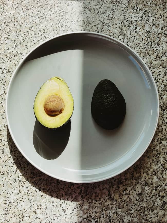 Overripe avocado