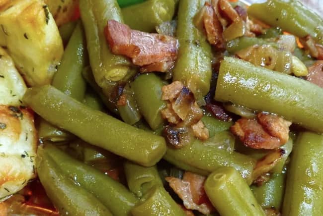Sweet and Sour Green Beans with Bacon
