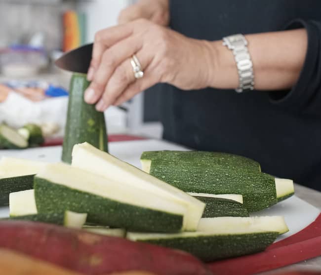 Preparing the Zucchini