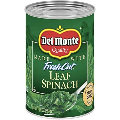 Canned spinach