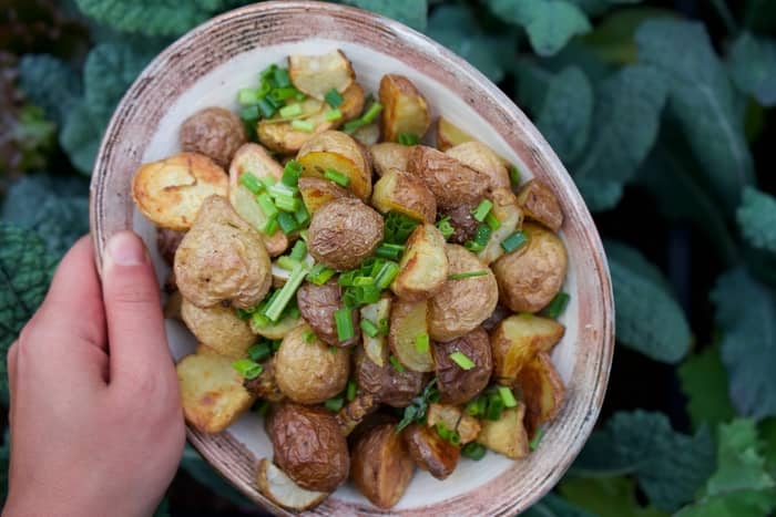 Roasted potatoes to serve with this recipe