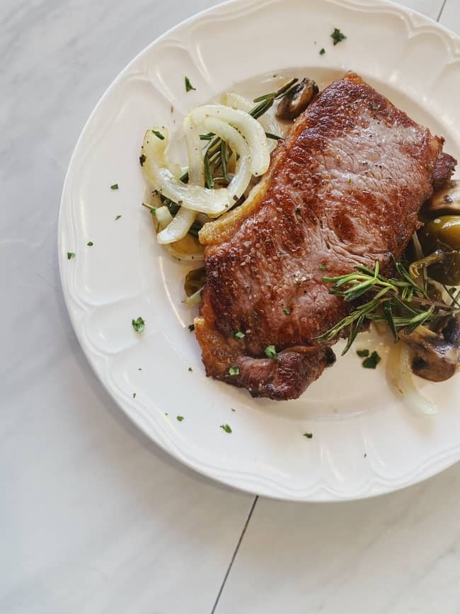 Ready to serve steak