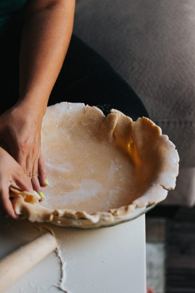 Making the pie crust