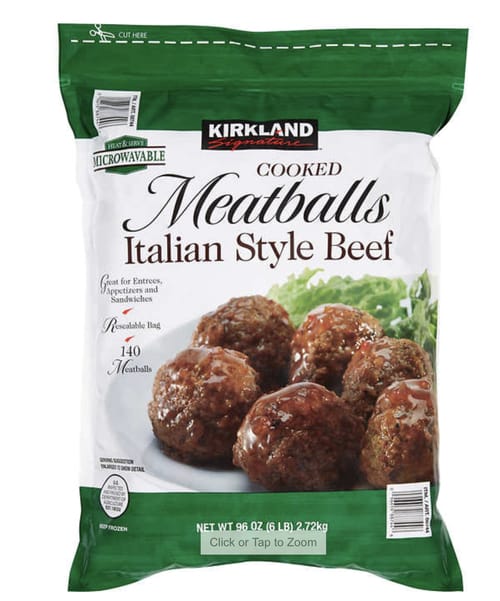 Kirkland Costco meatballs