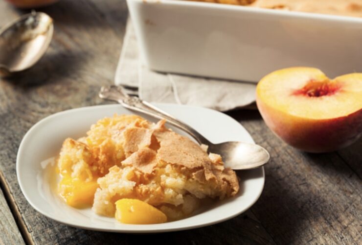 Pioneer Woman Peach Cobbler ( with canned peaches)