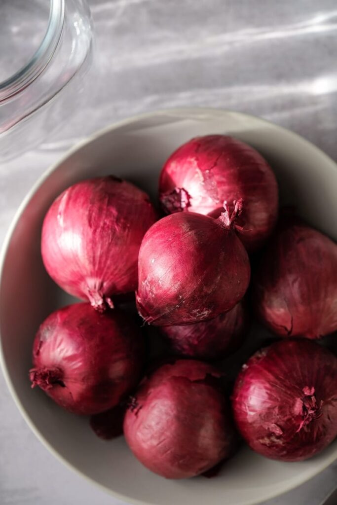 Red onions for this recipe
