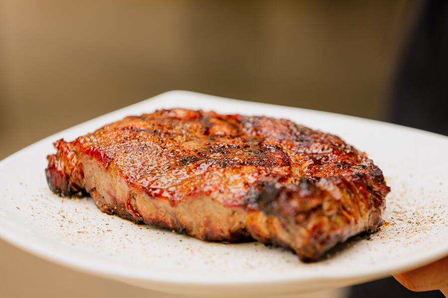 Seasoned pork steak