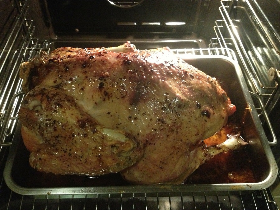 Roasted spatchcock turkey