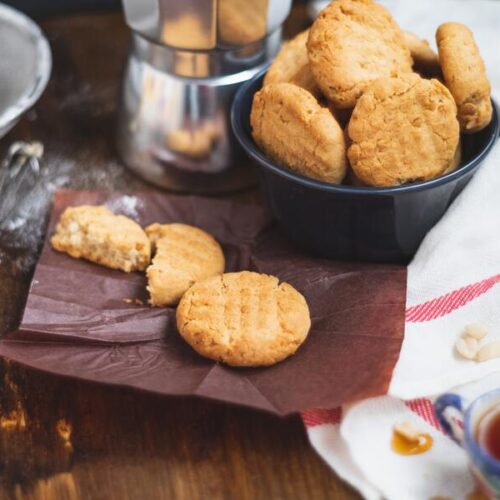 Two Ingredient Peanut Butter Cookies (with maple syrup)